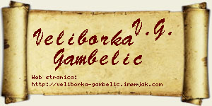 Veliborka Gambelić vizit kartica